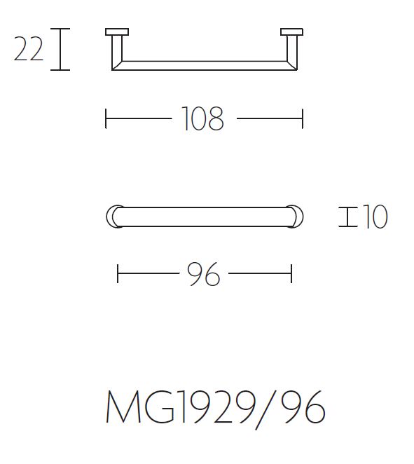 Meubelgreep Timeless MG1929-96 mat zwart 96 mm - Afbeelding 2