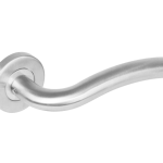 Intersteel deurklink Lisa op rond rozet rvs