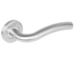 Intersteel deurklink Lisa op rond rozet rvs