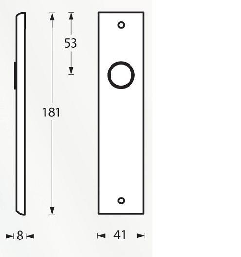Intersteel Renovatie kortschild PC72 mm messing gelakt - Afbeelding 3