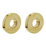 Intersteel rozetten verdekt ø50x8mm messing gelakt