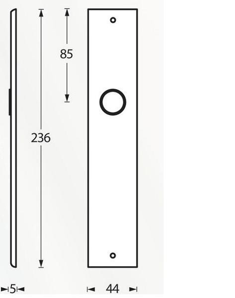 Intersteel Renovatie langschild blind mat zwart - Afbeelding 3