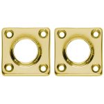 Intersteel rozetten 38x38x5mm messing gelakt