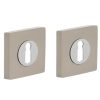 Intersteel sleutelrozetten verdekt 55x55x10mm met nokken chroom/nikkel mat