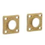 Intersteel rozetten 38x38x5mm messing getrommeld
