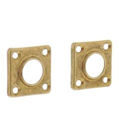 Intersteel rozetten 38x38x5mm messing getrommeld