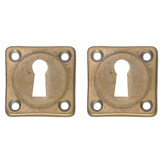 Intersteel sleutelrozetten 38x38x5mm messing getrommeld