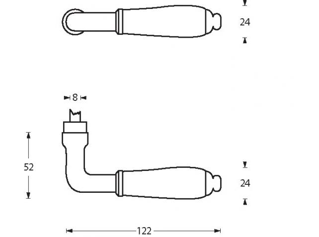 Intersteel Enkele Deurklink courgette chroom - Afbeelding 2