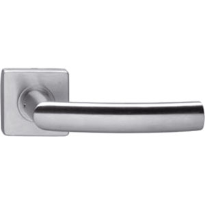 Intersteel enkele deurklink Blok op rozet vierkant rvs