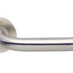 Intersteel enkele deurklink rechts Rond op rond rozet rvs