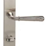 Intersteel deurklink Helena op schild met wc-sluiting 8/63 nikkel mat