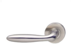 Intersteel enkele deurklink links Jupiter op rond rozet rvs