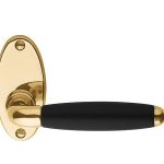 Deurklink Timeless 1932MRO messing Ongelakt/Ebbenhout