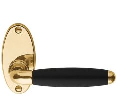 Deurklink Timeless 1932MRO messing Ongelakt/Ebbenhout