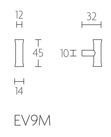 Meubelknop NOUR EV9M mat zwart - Afbeelding 2