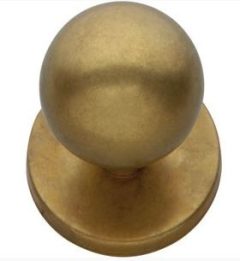 Intersteel voordeurknop Bolrond Ø50/66 mm messing getrommeld