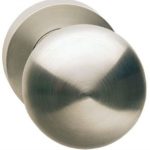 Intersteel voordeurknop Rond Centraal vast op Rond Rozet nikkel mat