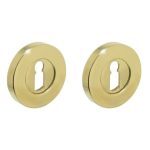 Intersteel sleutelrozetten verdekt ø50x8mm messing gelakt