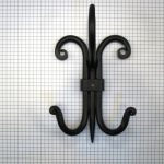 Dubbele hoed- en jashaak ijzer zwart