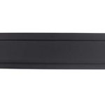 Intersteel Briefplaat Rechthoekig met klep/Regenrand rvs/mat zwart