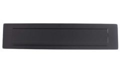 Intersteel Briefplaat Rechthoekig met klep/Regenrand rvs/mat zwart