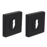 Intersteel sleutelrozetten verdekt 55x55x10mm met nokken zwart