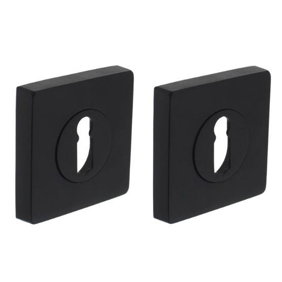 Intersteel sleutelrozetten verdekt 55x55x10mm met nokken zwart