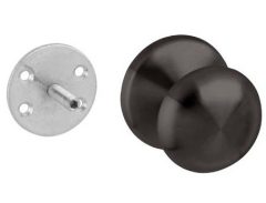 Intersteel voordeurknop vast Paddenstoel Ø58/66 Eenzijdige montage rvs/mat zwart