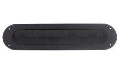 Intersteel Tochtwering Ovaal rvs/mat zwart