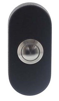 Intersteel Beldrukker Ovaal Verdekt 65X30X10 rvs/mat zwart