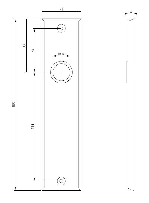 Intersteel Kortschild Rechthoekig SL56 mat zwart - Afbeelding 3