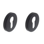 Intersteel cilinderrozetten verdekt ø53x9mm structuur zwart