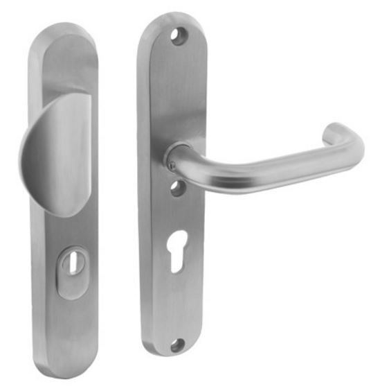 Veiligheidsbeslag PC55 met kerntrek beveiliging geveerd greep/kruk SKG3 rvs