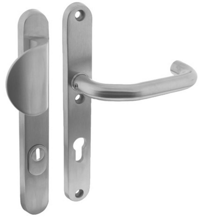 Intersteel Veiligheidsbeslag PC72 smal met kerntrek beveiliging geveerd greep/kruk SKG3 rvs