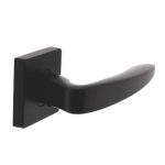 Intersteel Enkele deurklink rechts Zeus Op Vierkant Rozet mat zwart