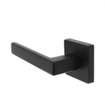 Intersteel enkele deurklink links Hera op vierkant rozet mat zwart