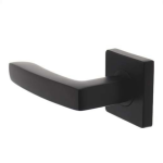 Intersteel Enkele deurklink links Minos Op Vierkant Rozet mat zwart