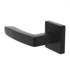 Intersteel Enkele deurklink links Minos Op Vierkant Rozet mat zwart