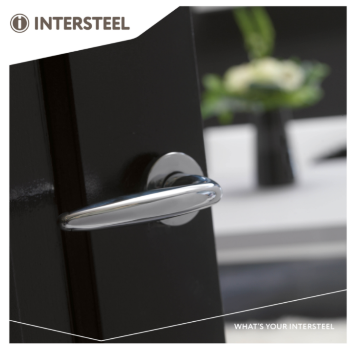 Intersteel Enkele deurklink rechts sigaar op rozet chroom - Afbeelding 3