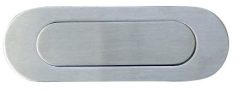 Schuifdeurgreep 150 x 50 mm Ovaal rvs