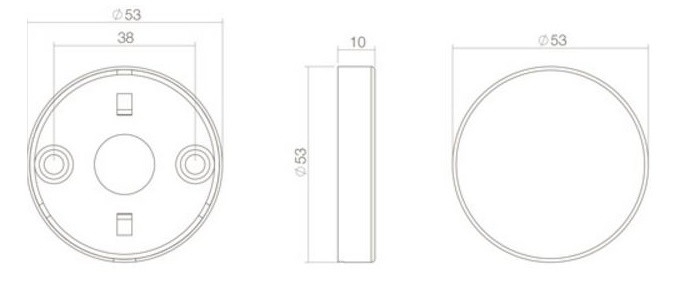 Intersteel rozetten verdekt ø53x10mm structuur zwart - Afbeelding 2