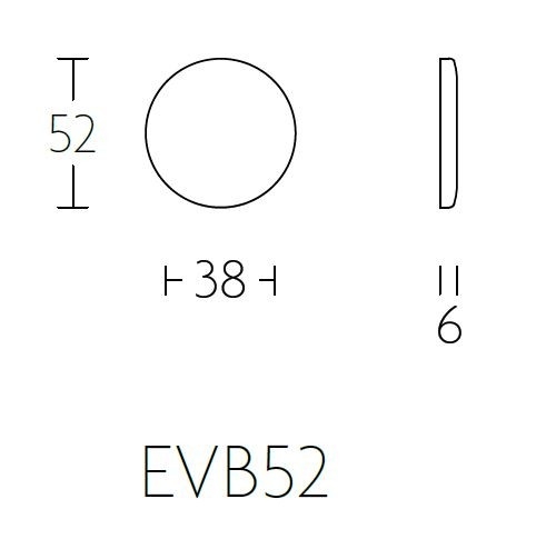 Blind plaatje NOUR EVBY52 mat zwart - Afbeelding 2