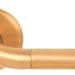 Deurklink NOUR EV101/64 op Rozet PVD mat Goud