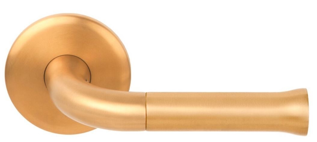 Deurklink NOUR EV101/64 op Rozet PVD mat Goud