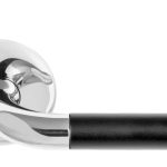 Deurklink NOUR EV101/64 op Rozet rvs gepolijst/zwart