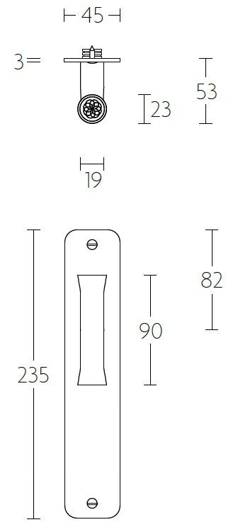 Knopschild NOUR EV102VP211N56 SL56 rvs gepolijst - Afbeelding 2