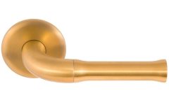 Enkele Deurklink NOUR EV100/64 op Rozet PVD mat Goud