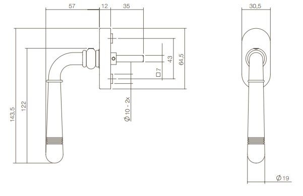 Intersteel Raamkruk Helena nikkel mat - Afbeelding 2