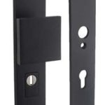 Intersteel SKG3 Veiligheidsbeslag PC72 rechthoekig greep/kruk rvs/mat zwart