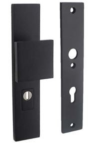 Intersteel SKG3 Veiligheidsbeslag PC72 rechthoekig greep/kruk rvs/mat zwart